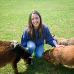 Kelsey and goats